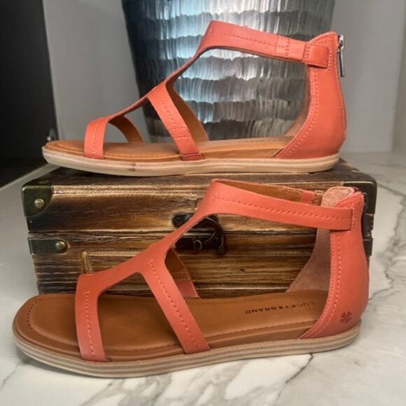 Lucky Brand Nayda Strap Sandals in Cognac - Picture 5 of 8